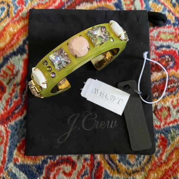 J Crew Yellow Crystal Cuff Bracelet - Picture 4 of 10
